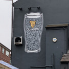 Mural of a pint of Guinness