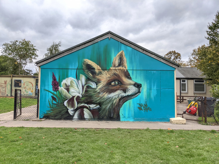 Mural of a fox