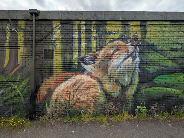 Mural of a fox