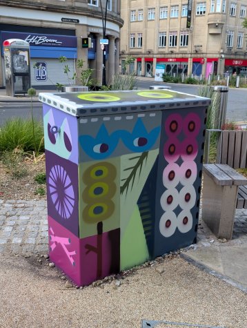 Painted street cabinet