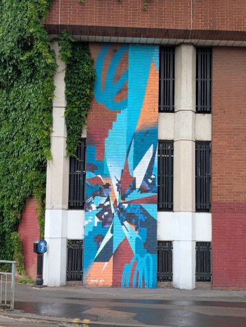 Abstract wall mural by Daniil Danet