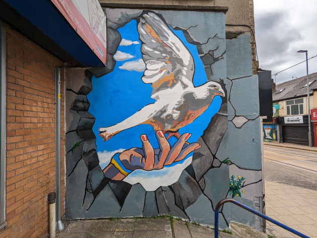 Mural of a dove