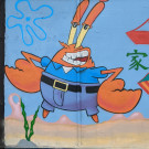 Mr Krabs graffiti