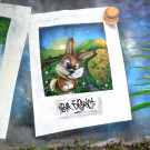 Mural of a polaroid photo showing a rabbit in the Peak District by Trik 9