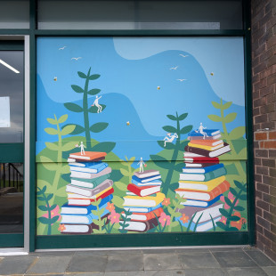 Greenhill Community Library mural