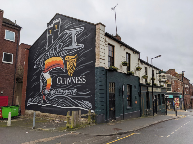 Guinness toucan wall mural