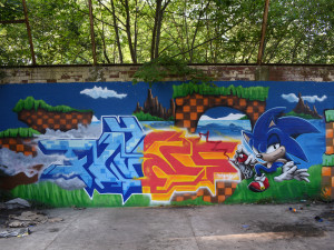 Sonic the Hedgehog graffiti